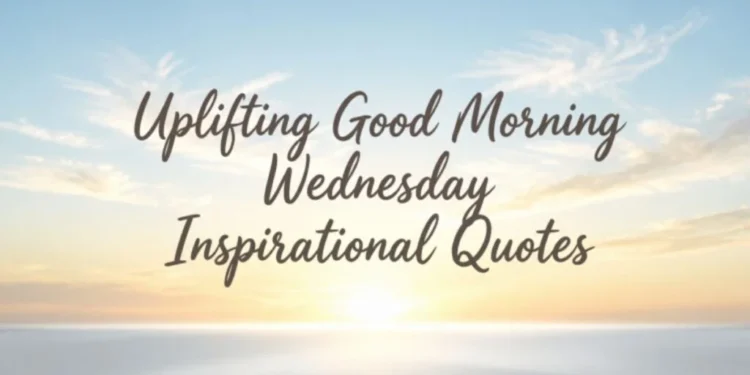 Good Morning Wednesday Inspirational Quotes